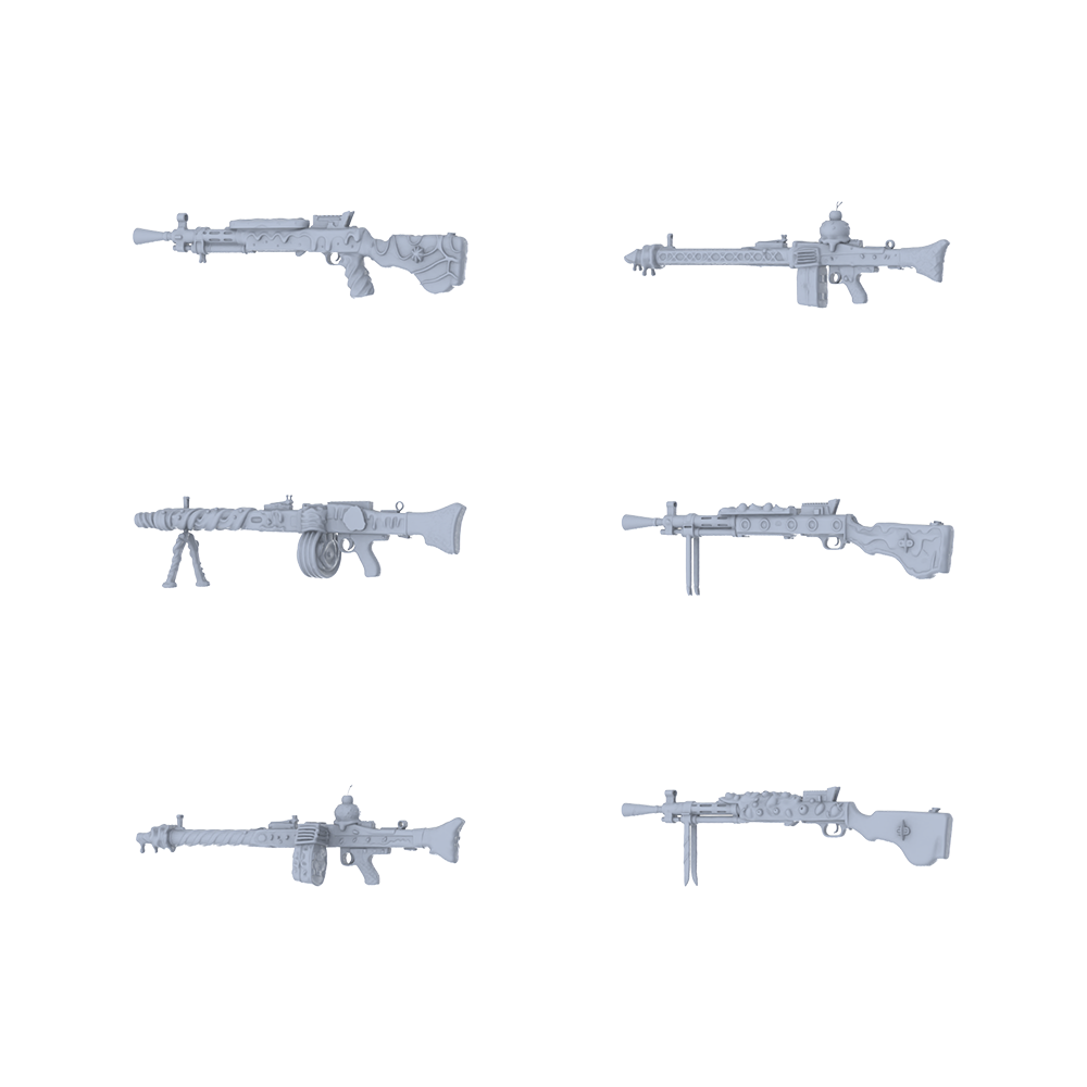 MRY-SFW LYGS088 Mineral & Vine Modified Vintage Machine Gun Collection - 6 Decorative Models