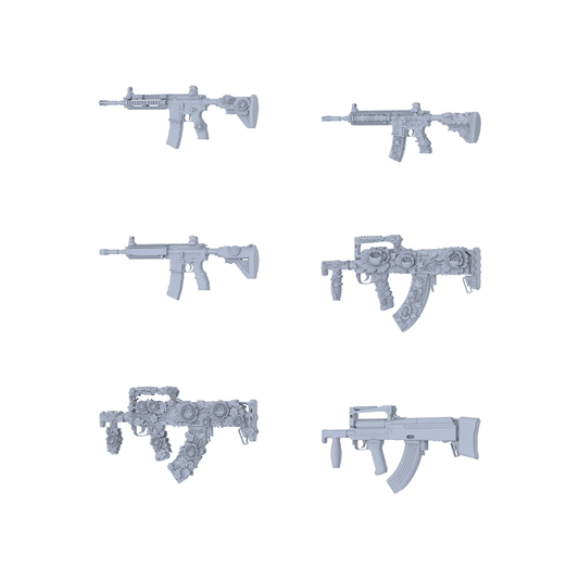 MRY-SFW LYGS259 Floral Rose Series - 6-Piece Classic Assault Rifle Set Modified with Rose Elements