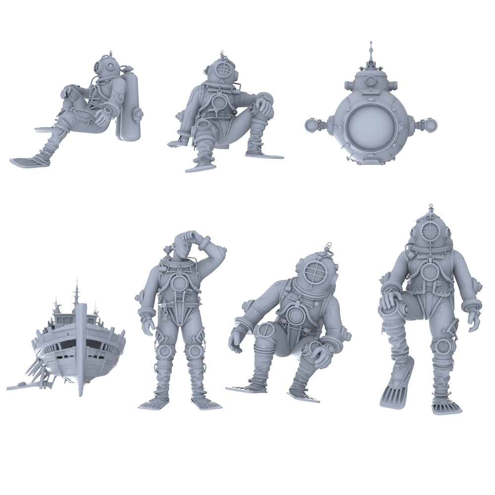 MRY-SFW LYGR472 Historical Divers Seven-Person Daily Routine 2