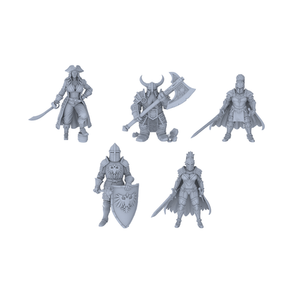 MRY-SFW LYGR139 Knight And Pirate Resin White Model Wargame Miniature Soldier Scene Character Hand Figure Hand Painted