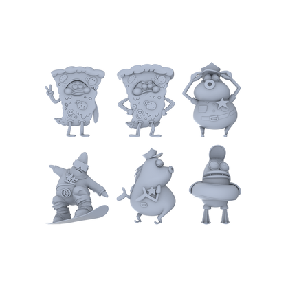 MRY-SFW LYGR083 sponge passers by anime theme war chess resin white model miniature soldier scene character figure hand painted