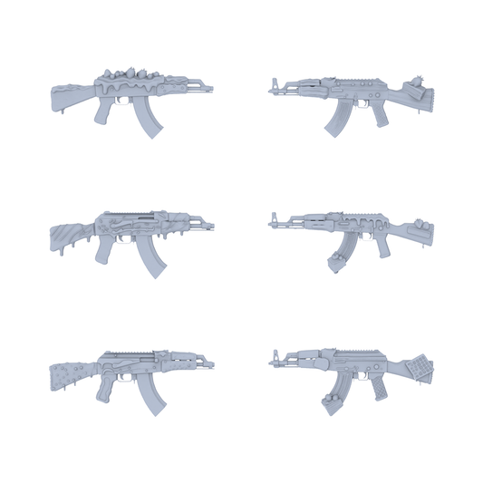 MRY-SFW LYGS048 Whimsical Food-Themed AK Assault Rifle Pack - 6 Unique Designs