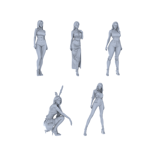 MRY-SFW LYGR182 Beauty 10 Female Warrior Chess Resin White Model War Game Miniature Soldier Scene Character Figure Hand Painted