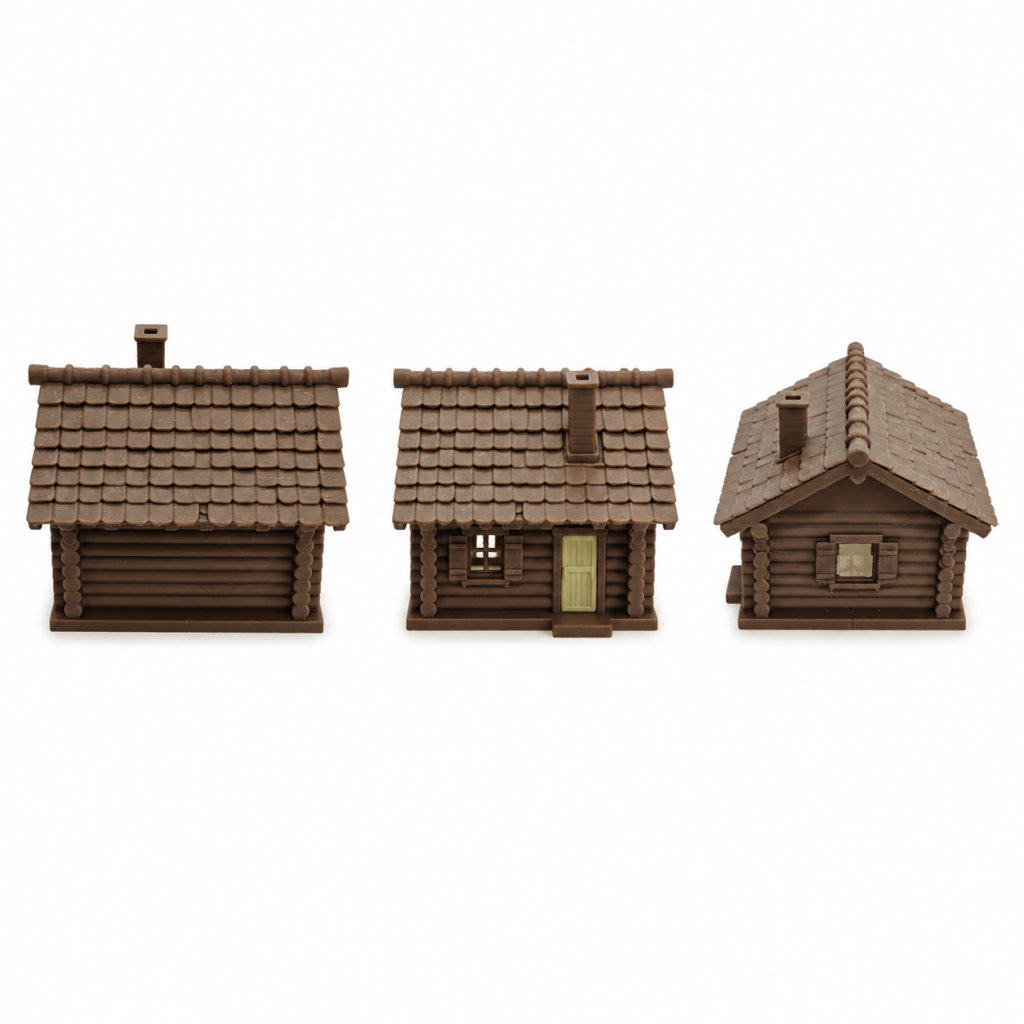 RHF0418 Farm-style log cabin Desktop Ornament Sand Table Architecture Architectural Model Miniature House Small-scale Landscaping