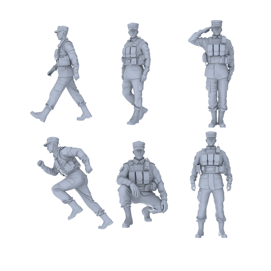 MRY-SFW LYGR524 Modern Armed Police Six-Person Daily Routine