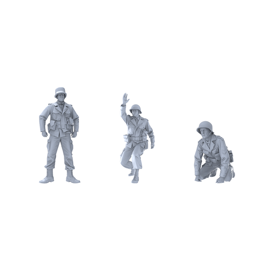 MRY-SFW LYGR187 WWII US Army Surrender Wargame Resin Blank Model Miniature Scene Figure Hand Model Hand Painted