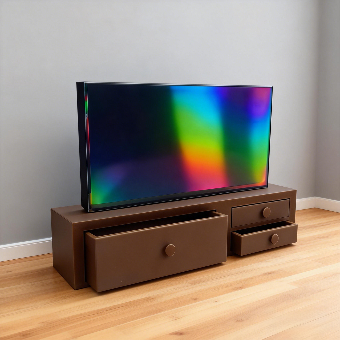 RHF257 TV cabinet Miniature Scene Model Decoration Original Chinese-Style Pull-Out TV Cabinet Dollhouse Furniture Accessories