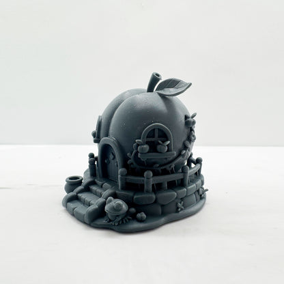LYTS189 Peach House Miniature Model - 3D Printed Fairy Tale Diorama Decor Ornament