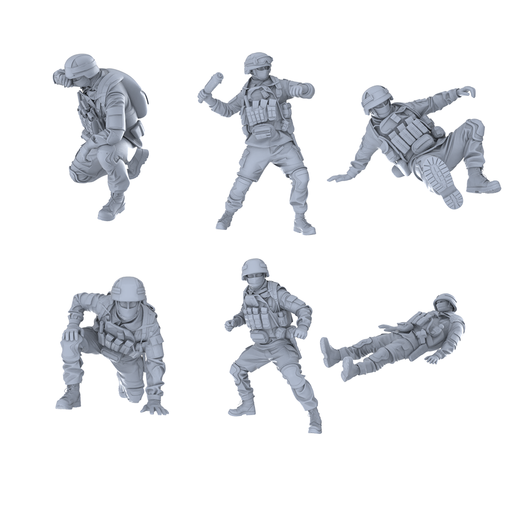 MRY-SFW LYGR577 Modern Military Six-Person Battle Group