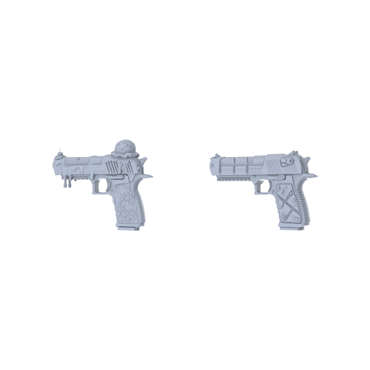 MRY-SFW LYGS085 Whimsical Food-Themed Compact Tactical Pistol Pack - 2 Unique Ice Cream & Icing Designs