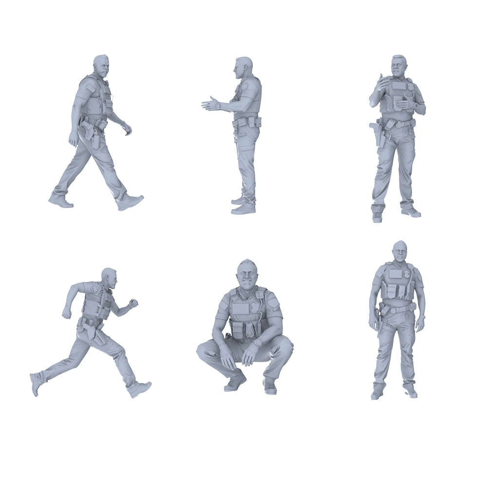 MRY-SFW LYGR566 Modern US Police Six-Person Daily Routine