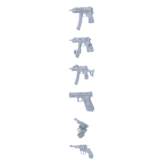 MRY-SFW LYGS266 Floral Beast Spirit Series - 6-Piece Classic Submachine Gun Set Modified with Fierce Beast Elements