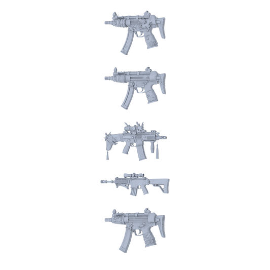 MRY-SFW LYGS146 Dragon Fantasy Modified Tactical Gun 3D Models - 5 Piece Untextured Set