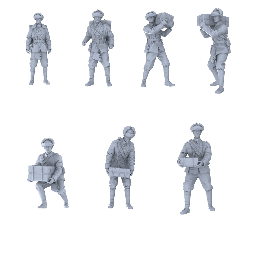 MRY-SFW LYGR445 Historical Chinese Northeastern Army Seven-Person Carrying