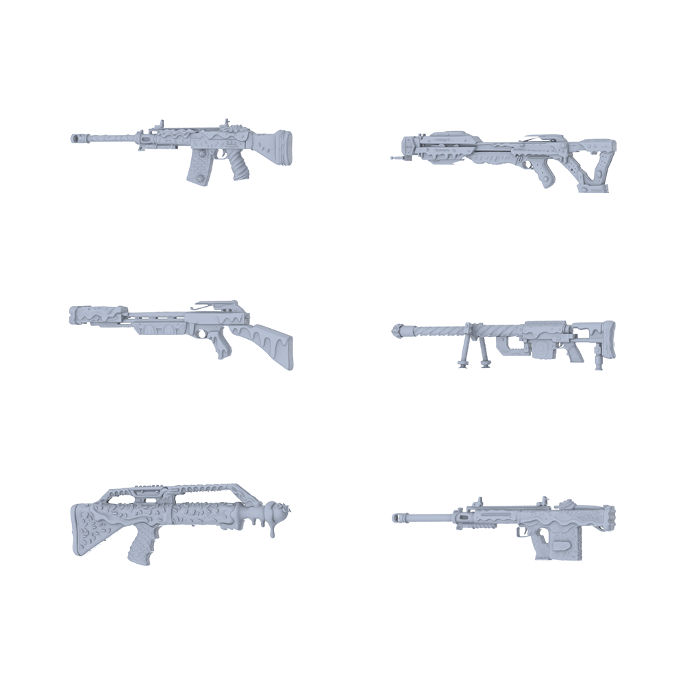 MRY-SFW LYGS068 Whimsical Food-Themed Tactical Rifle Pack - 6 Unique Candy & Icing Designs