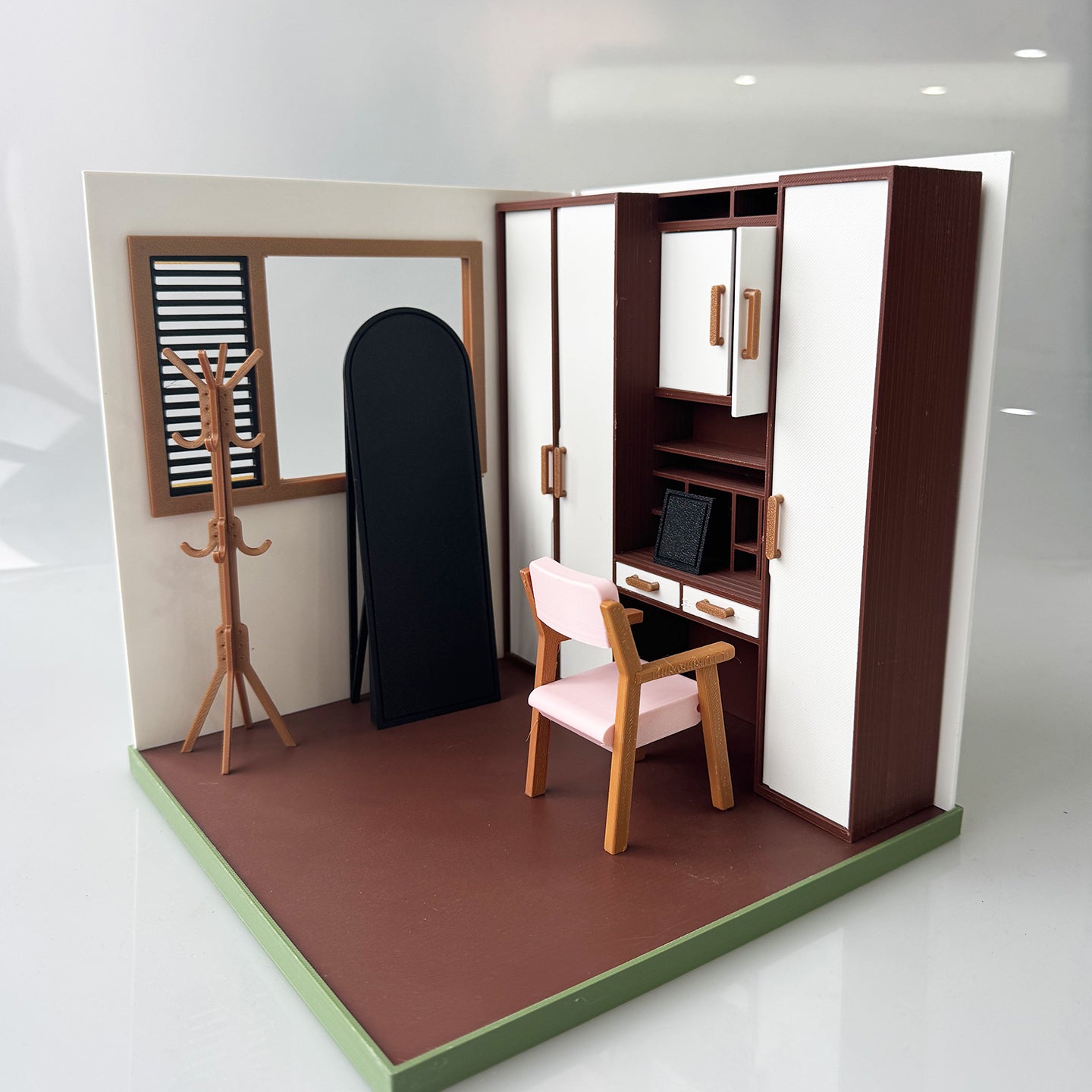 RHF121018 Fitting Room 3D Printing DIY Miniature Scenes Dollhouse Frame Creative Decorations Desktop Scenarios Mini Models BJD OB Doll
