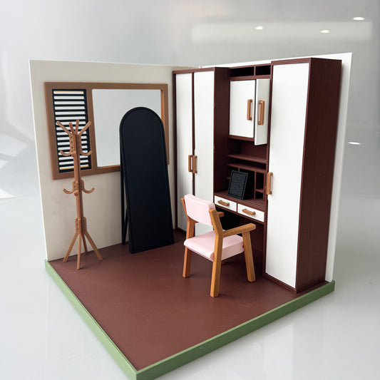 RHF121018 Fitting Room 3D Printing DIY Miniature Scenes Dollhouse Frame Creative Decorations Desktop Scenarios Mini Models BJD OB Doll