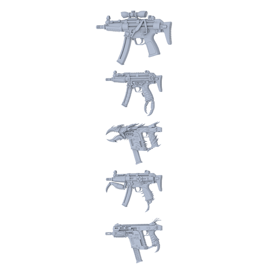 MRY-SFW LYGS320 Spike Fang Series - 5-Piece Close-Quarter Submachine Gun Set Modified with Spike & Horn Elements