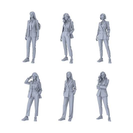 MRY-SFW LYGR167 All women in suits conference room scene wargame model resin blank wargame miniature figure scene character figure hand painted Adult Collectible