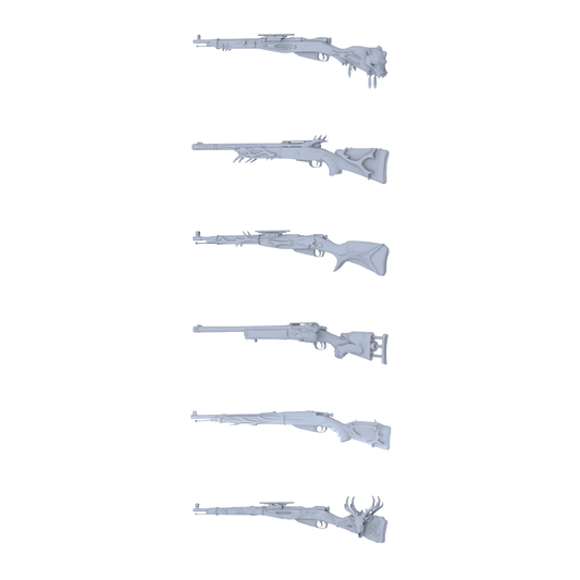 MRY-SFW LYGS336 Wild Totem Series - 6-Piece Custom Hunting Rifle Set Modified with Full Beast Shape & Carving Elements