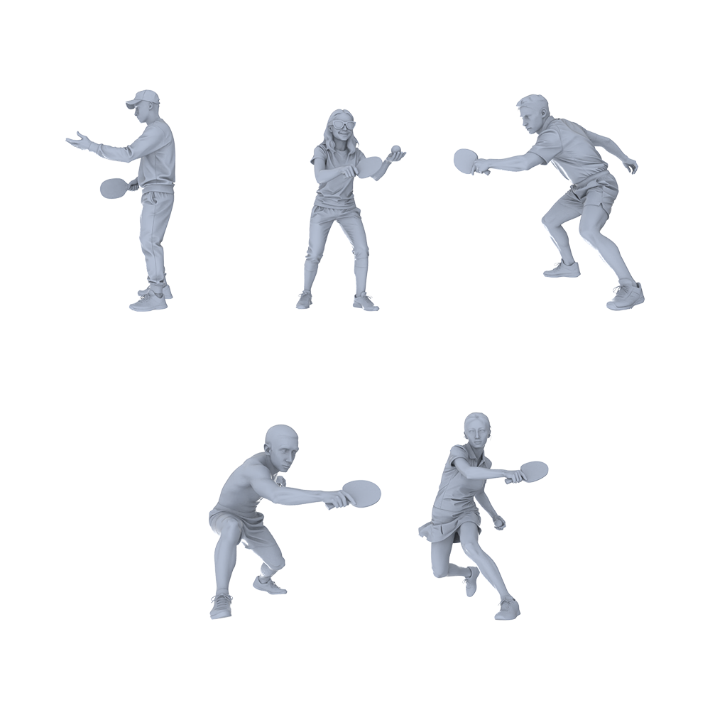 Yao's Studio LYTR141 Urban Fitness & Housekeeping Service Scene Resin Miniature Model 3-Figure Set - Fitness & Housekeeping Figures Unpainted DIY Model Painting Urban Scene Decor 1set