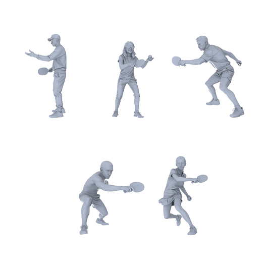 Yao's Studio LYTR141 Urban Fitness & Housekeeping Service Scene Resin Miniature Model 3-Figure Set - Fitness & Housekeeping Figures Unpainted DIY Model Painting Urban Scene Decor 1set