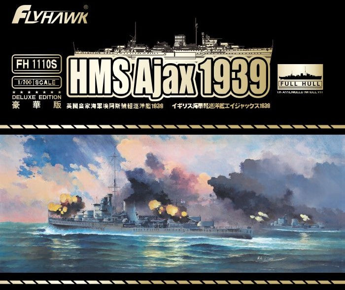 Flyhawk FH1110S 1/700 HMS Ajax 1939 Limited Edition Plastic Model Kit