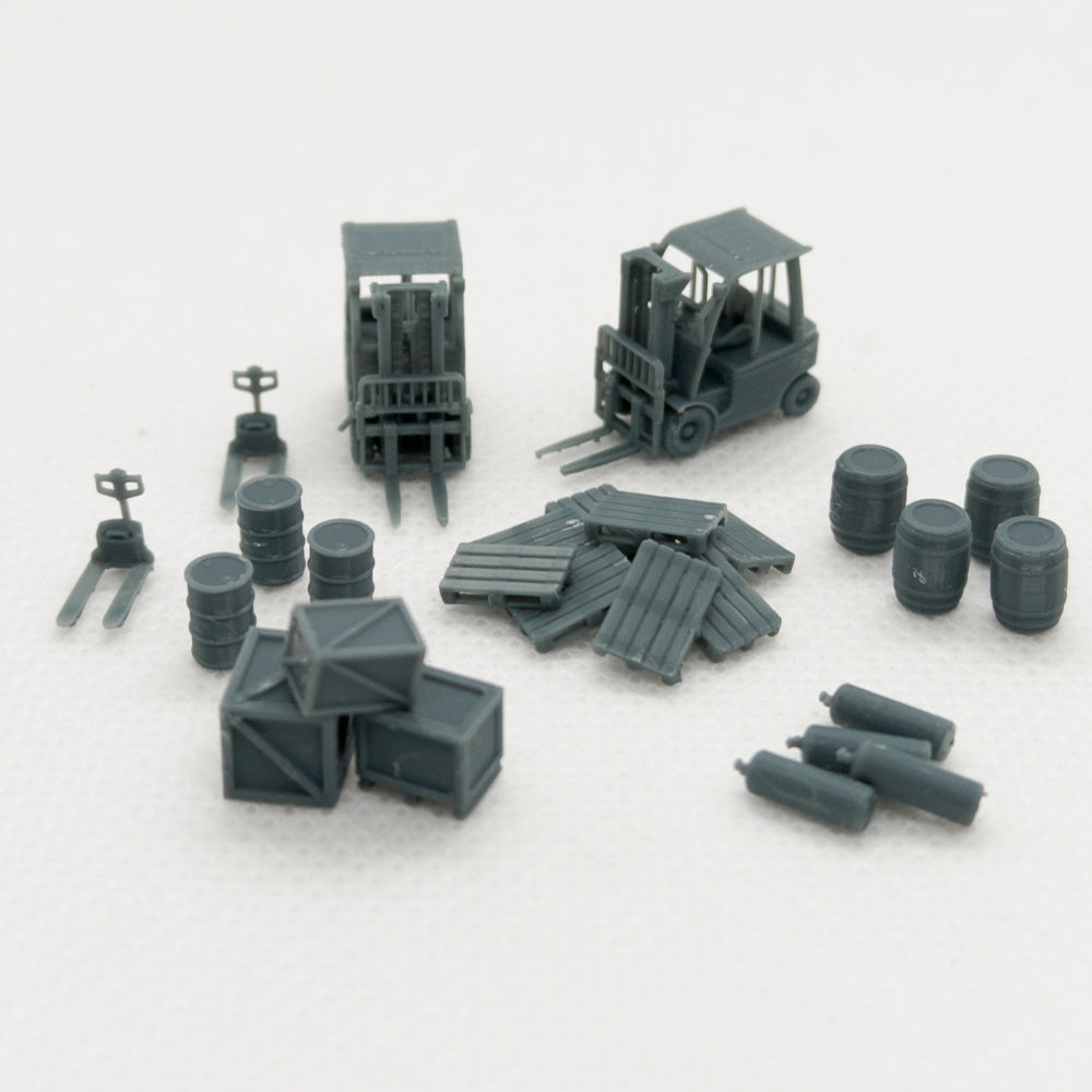 Yao's Studio LYTS051 3D Printed 24-Piece Set Warehouse Kit Forklift Boxes Pallets