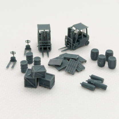 Yao's Studio LYTS051 3D Printed 24-Piece Set Warehouse Kit Forklift Boxes Pallets