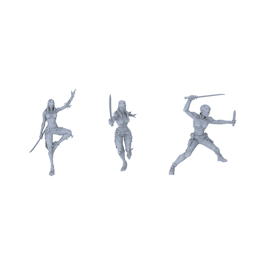 MRY-SFW LYGR065 Blade Squad 1 Military Theme Wargame Resin White Model Game Theme Sci-Fi Theme Wargame Miniature Soldiers Scene Characters Figure Hand-Painted