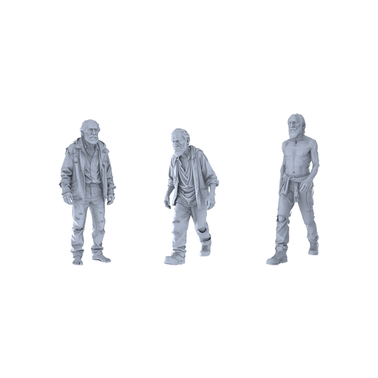 Yao's Studio LYTR330 Unpainted Urban Professional Miniatures 5-Pack | For City Diorama & Hobby Painting Miniatures Diorama Resin Figures