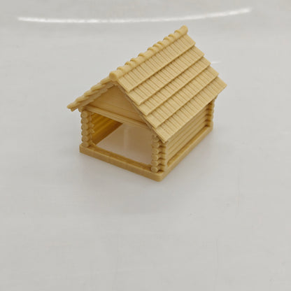 RHF0426 Farm-style bird-keeping wooden house with round windows Desktop Ornament Sand Table Architecture Architectural Model Miniature House Small-scale Landscaping