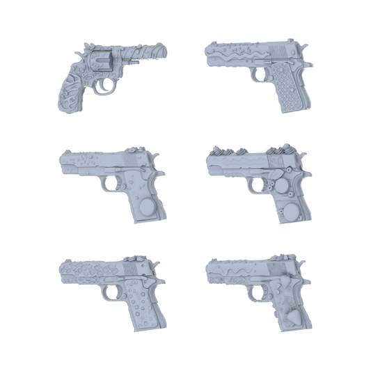 MRY-SFW LYGS083 Whimsical Food-Themed Old-Style Pistol Pack - 6 Unique Candy & Icing Designs