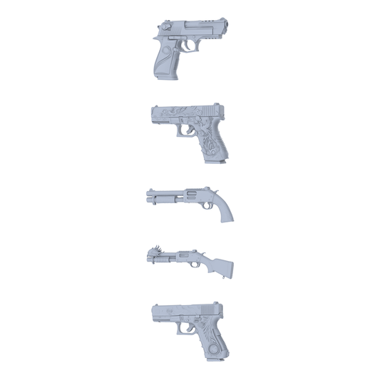 MRY-SFW LYGS142 Nature's Whisper-Themed Modified Tactical Compact Gun Set - 5 Natural Variants (Untextured)