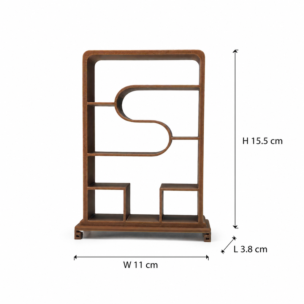 RHF0464 Ancient-style New Chinese Cabinet Miniature antique shelf, new Chinese-style dollhouse decoration, Chinese-style mini storage rack