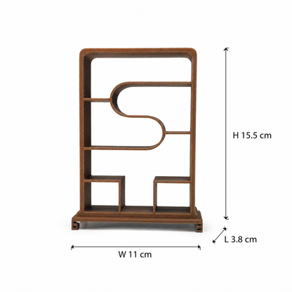 RHF0464 Ancient-style New Chinese Cabinet Miniature antique shelf, new Chinese-style dollhouse decoration, Chinese-style mini storage rack