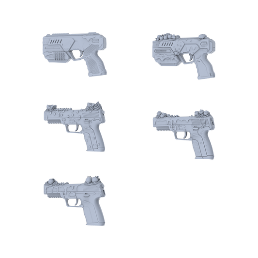 MRY-SFW LYGS078 Future Fantasy & Food-Themed Compact Sci-Fi Pistol Pack - 5 Unique Berry & Icing Designs