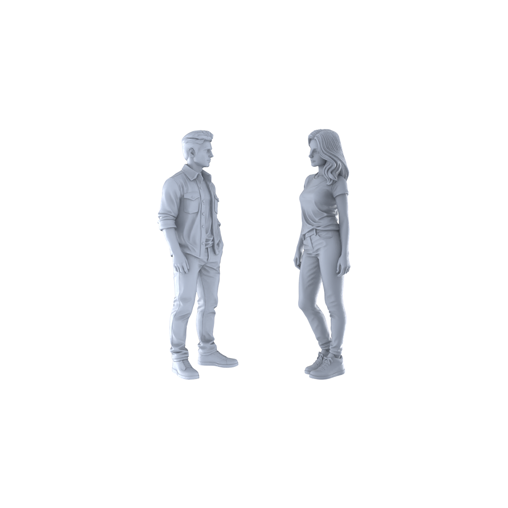 Yao's Studio LYTR340 Unpainted Miniature 6-Piece Life People Set, Ideal for Diorama & Sandtable Painting Miniatures Diorama Resin Figures
