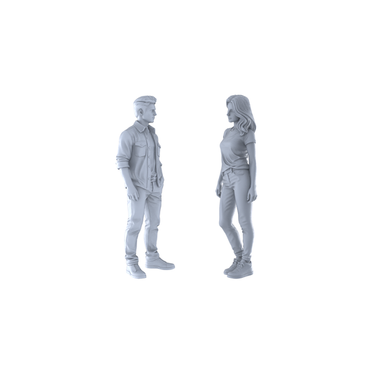 Yao's Studio LYTR340 Unpainted Miniature 6-Piece Life People Set, Ideal for Diorama & Sandtable Painting Miniatures Diorama Resin Figures