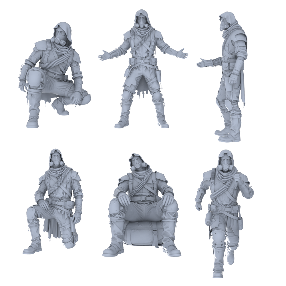 MRY-SFW LYGR475 Sci-Fi Post-Apocalyptic Survival Six-Person Daily Routine 2