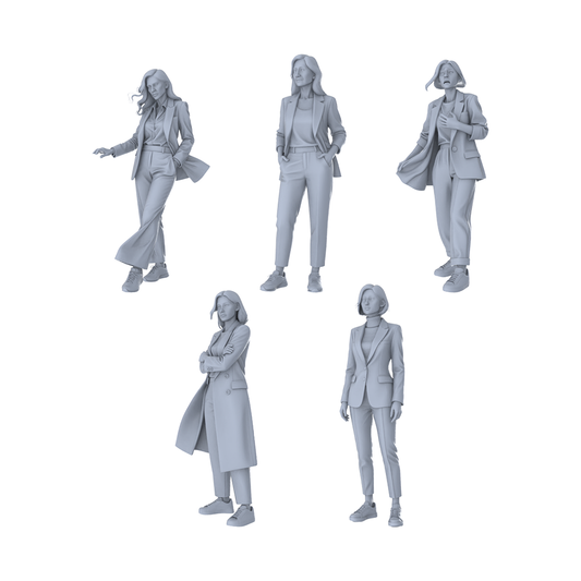 MRY-SFW LYGR166 All women in suits rooftop scene wargame model resin blank wargame miniature figure scene character figure hand painted Adult Collectible