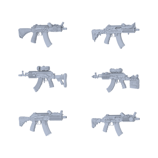 MRY-SFW LYGS070 Nature-Inspired Organic Tactical Rifle Collection - 6 Decorative Models