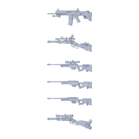 MRY-SFW LYGS329 Wild Totem Series - 6-Piece Sci-Fi Precision Rifle Set Modified with Full Beast Shape & Bone Elements