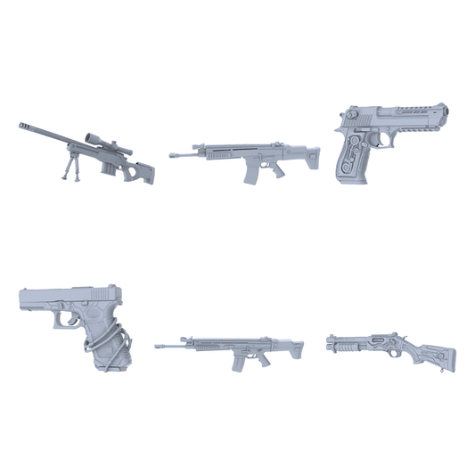 MRY-SFW LYGS118 Wilderness Organic Modified Vine-Themed Compact Gun Set - 6 Natural Variants (Untextured)