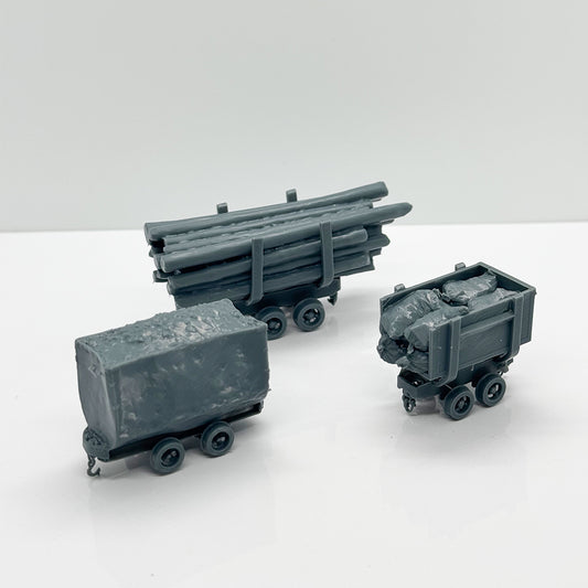 Yao's Studio LYTS084 3D Printed Model Industrial Transport Equipment Set Train Rail Car Mine Car Transport Vehicle