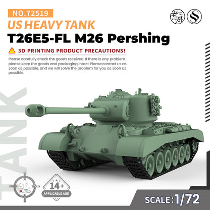 SSMODEL 519 Military Armoured Model Kit US T26E5-FL M26 Pershing Heavy Tank