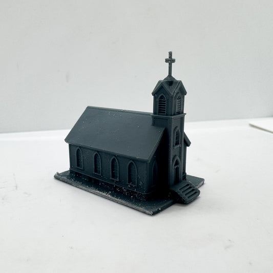 MRY-SFW LYTS136 3D Printed Railroad Scenery American Country-Style Church ¨C Classic Religious Architecture Miniature for Diorama Building & Miniature Landscape Enthusiasts