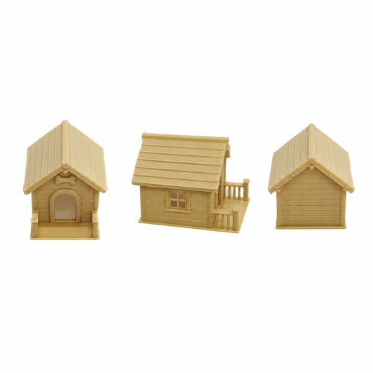 RHF0424 Farm Bone Doorplate Puppy House Desktop Ornament San – LCD 3D printed resin model kit, image 1