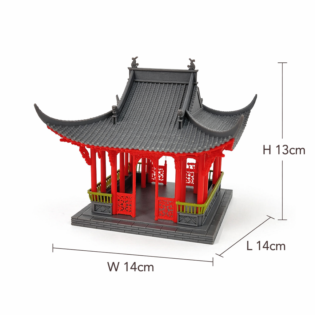 RHF532 Zuiweng Pavilion Desktop Ornament, Ancient Style Arch – LCD 3D printed resin model kit, image 4
