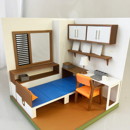 RHF121019 Writing Bedroom 3D Printing DIY Miniature Scenes Dollhouse Frame Creative Decorations Desktop Scenarios Mini Models BJD OB Doll